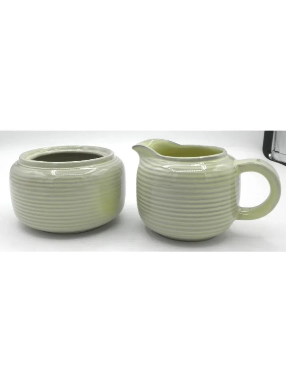 Rare Arabia Michael Schilkin Cream And Sugar Set Celadon NO LID Signed MS